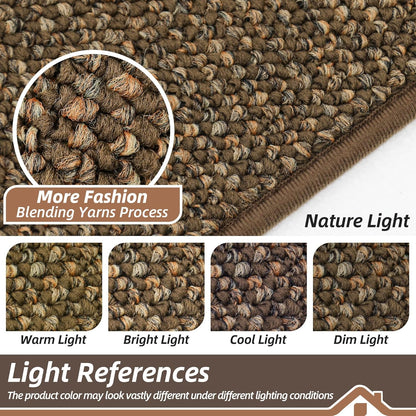 BEQHAUSE Dirt Trapper Door Mat - Non-Slip, Washable, Absorbent Entrance Mat | 24" x 60", Brown