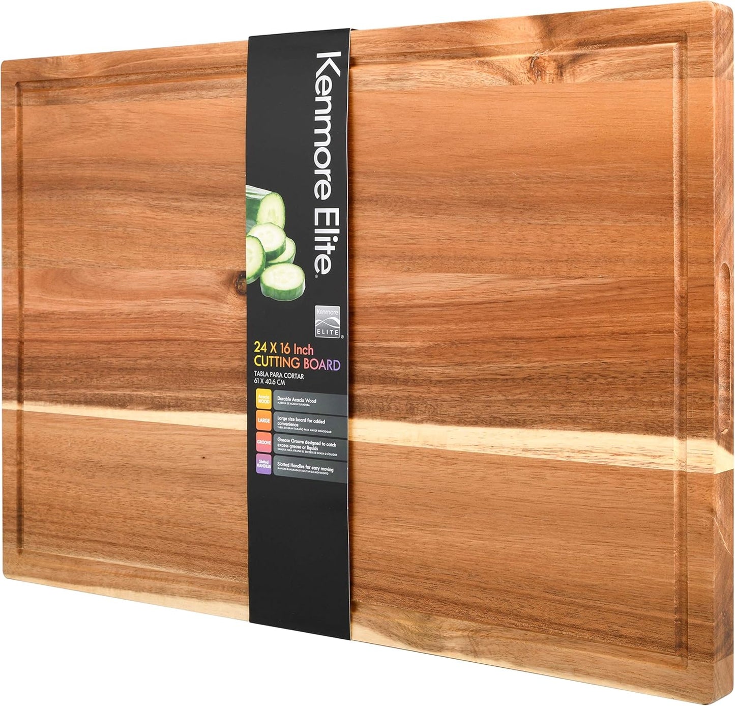 24 16 Inch Kenmore Kenosha Extra Large Acacia Wood Cutting Board, x Heavy Duty Chopping Board with Juice Groove