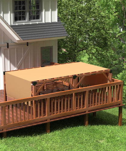 12x20 ft Cedar Wood Pergola with Retractable Shade Canopy, Metal-Reinforced Solid Wood Frame, Outdoor Patio Gazebo for Backyard, Deck, Garden