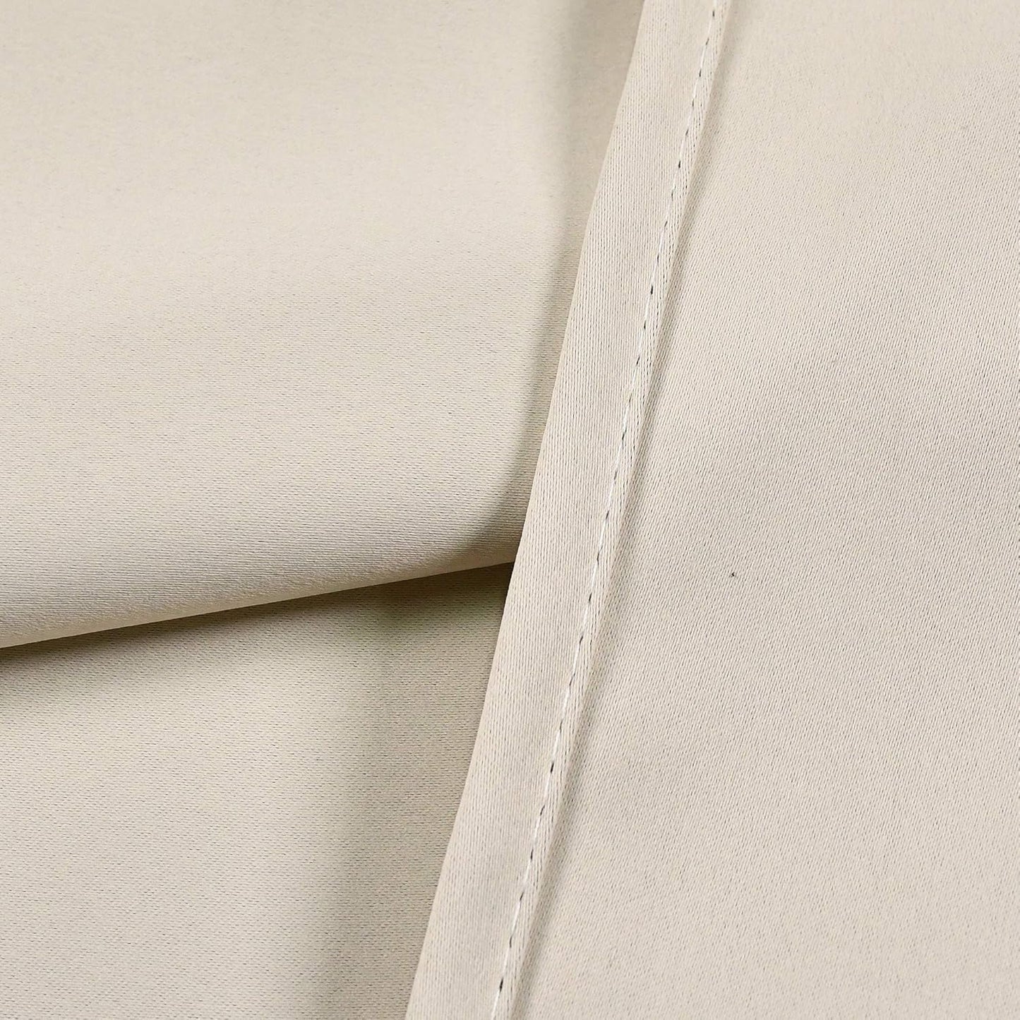 DECOVSUN Light Beige Grommet Valance - 70 Inch Wide by 18 Inch Long Blackout Curtain for Kitchen, Living Room, Bedroom
