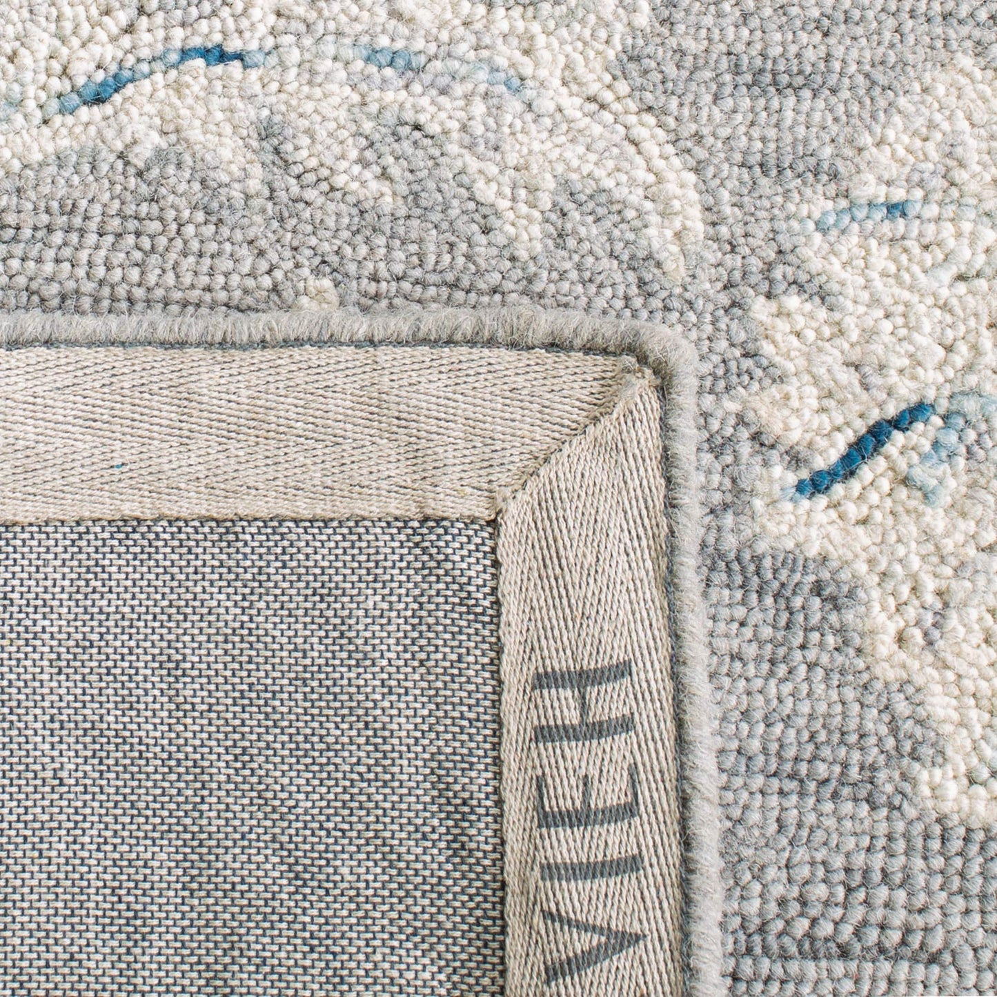 SAFAVIEH Micro-Loop Collection 10' x 14' GreyIvory MLP506F Handmade Country Cottage Premium Wool Living Room Dining Bedroom Area Rug