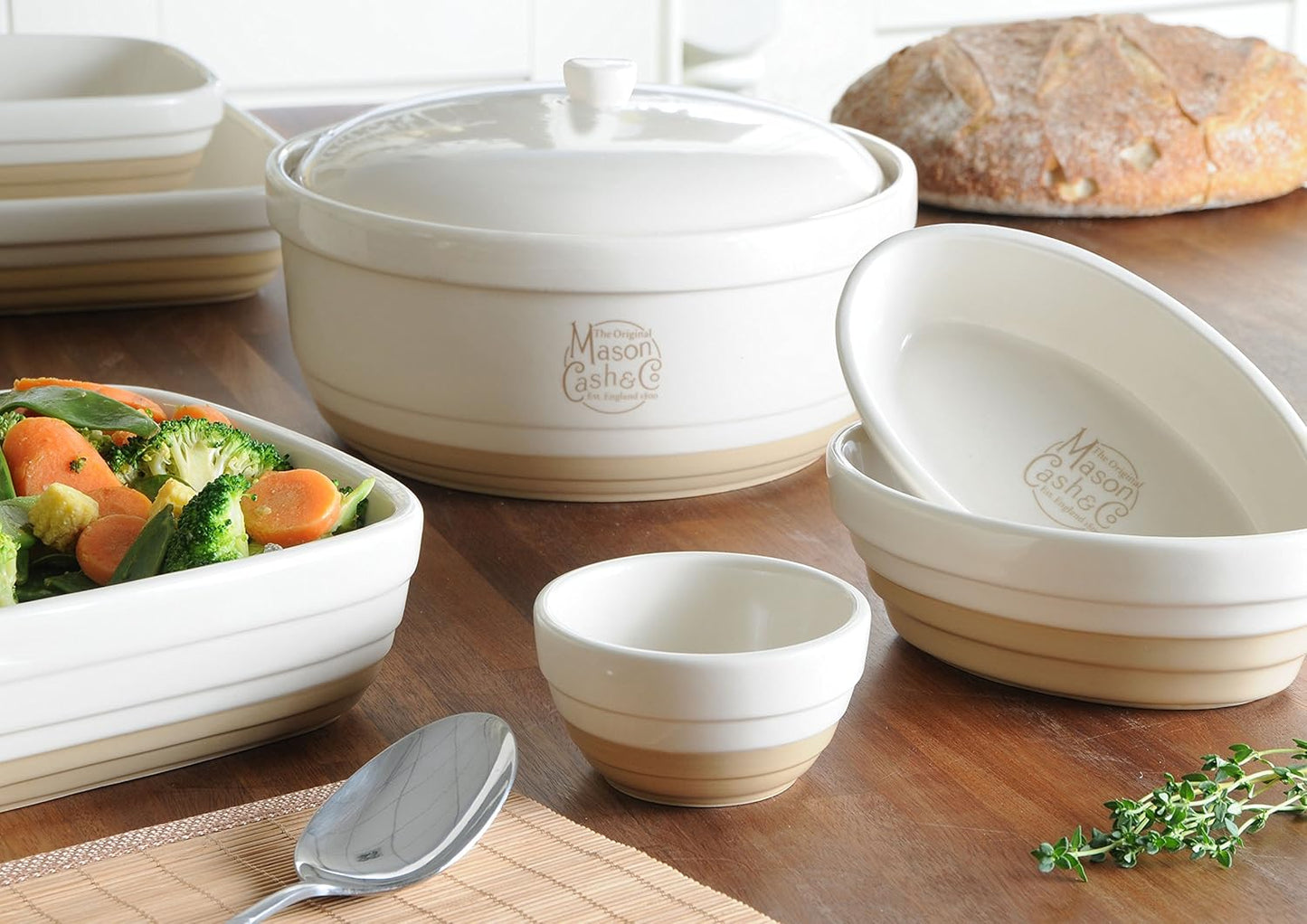 Mason Cash Original White Earthenware Pudding Basin, All-Purpose, 16 cm