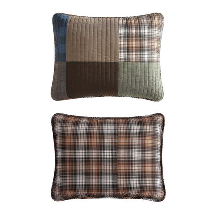 Eddie Bauer - Full/Queen Quilt Set, Premium Cotton Reversible Bedding with Matching Shams, Patchwork Luxurious Bedding Set (Classic Patchwork Green, Full/Queen)