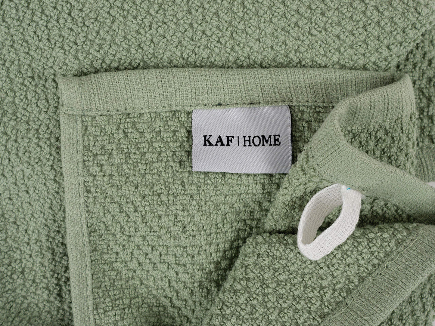 KAF Home Deluxe Popcorn Terry Kitchen Towels, Cotton Kitchen Dish Towels, Set of 4, French Green
