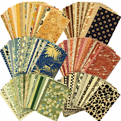 Weeck 360Pcs Flower Vintage Scrapbook Paper Set, Antique Single Side Printed Journaling Scrapbooking Supplies Craft Decoupage Papers Kit for DIY Card Making, Photo Album, Junk Journals Collage
