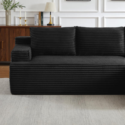 96" Modular Sectional Sofa, Cloud Sectional Couch with Deep Seat, Modern L-Shape Corner Sofa Couch with Right Facing Chaise,Upholstered Boneless Couches for Living Room Bedroom