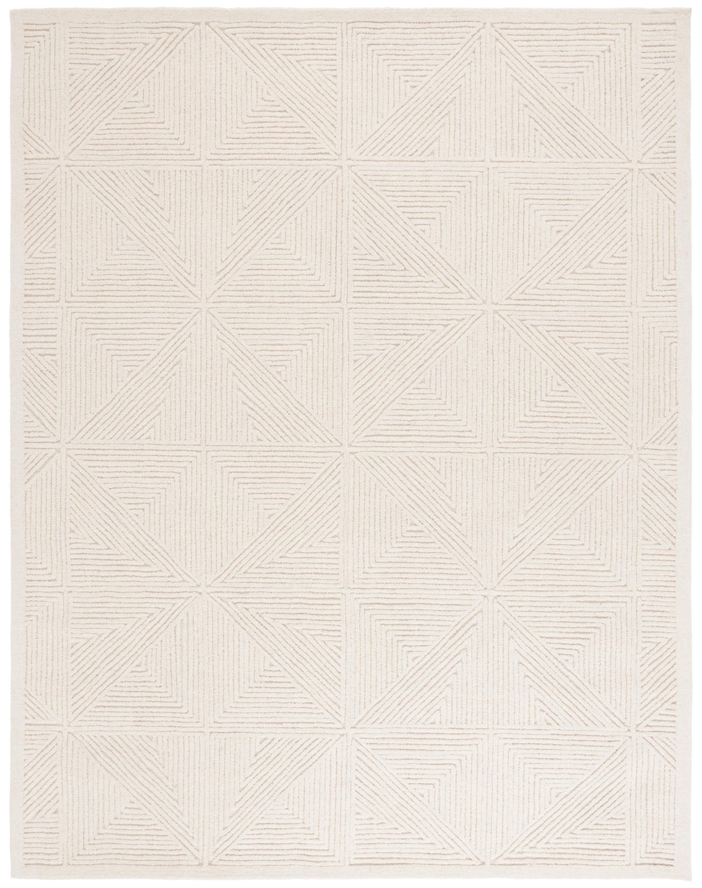 SAFAVIEH Area Rug 8x10 - Textural Collection - Large - Ivory, Handmade Wool, Ideal for Living Room, Bedroom, Office, Dining Space (TXT103A)