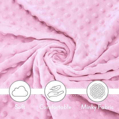 Pro Goleem Loveys for Babies - Soft Security Blanket Baby Snuggle Toy Newborn Stuffed Animals Baby Gifts for Girls, Pink Fox 16 Inch