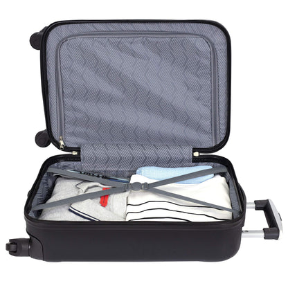 Travelers Club Cosmo Luggage, Black-2 Piece Set (28"/20")
