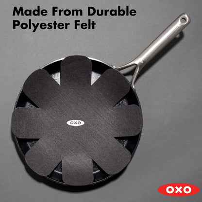 OXO 3 Piece Cookware Pan Protectors, Black