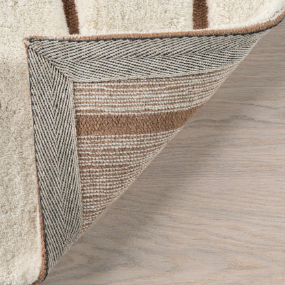 Rugs USA Nazco Cream, 6' x 9', Handmade, Abstract, New Zealand Wool, Soft and Cozy, High Traffic, Stain Resistant, Easy Clean, Durable Runner for Bedroom, Living Room, Dining, Den, Foyer