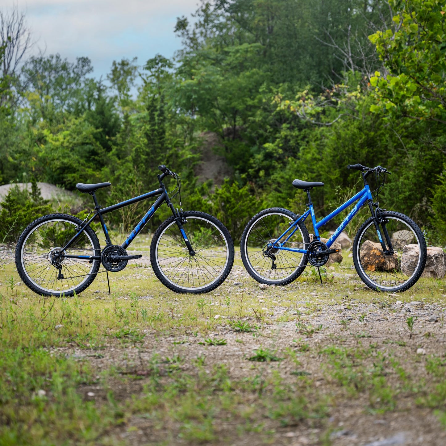 Huffy Stone Mountain Mens 26 Inch Mountain Bike, Matte Black Frame, 21-Speed Shimano Twist Shifting, Front Suspension, Comfort Saddle | 20"/24"/26" Sizes, 6-21 Speeds, Dual Suspension Available |
