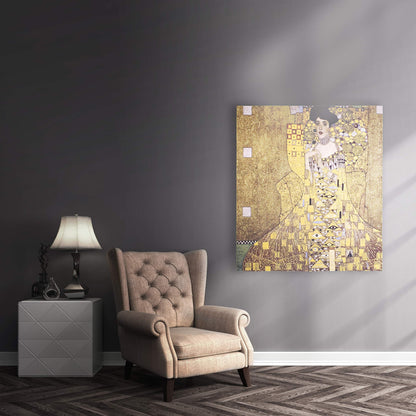 PCW - Woman In Gold Adele Bloch-Bauer by Gustav Klimt | Woven Tapestry Wall Art Hanging | Woman in Gold Austrian | 100% Cotton USA Size 58x52