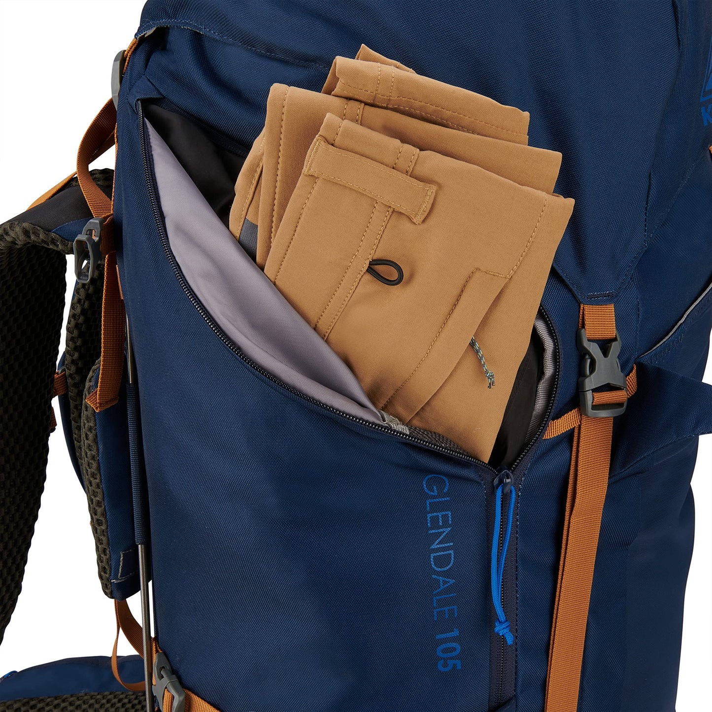 Kelty Glendale 65L to 105L Internal Frame Backpack - Multi-day Backpacking Thru Hiking Pack, Adjustable Suspension, Customized Fit (Pageant Blue, 85L)