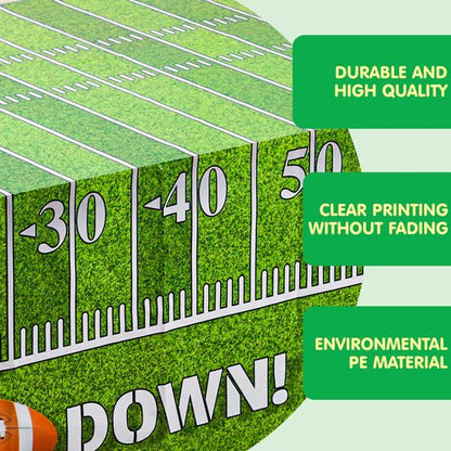 JOYIN 4 Pack Game Day Football Tablecloth Table Cover Touchdown Party Decorations Football Party Supplies (54x72 Inches)