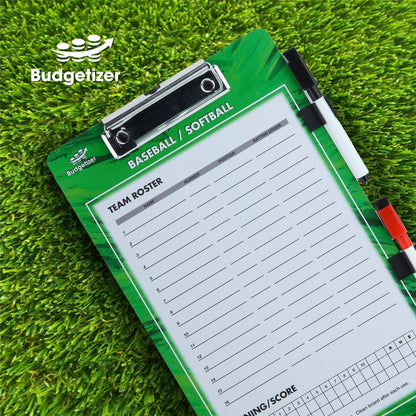 Baseball Clipboard for Coaches – Double Sided Baseball Lineup Board, Baseball Whiteboard Bundled with Whistle and Dry Erase Markers