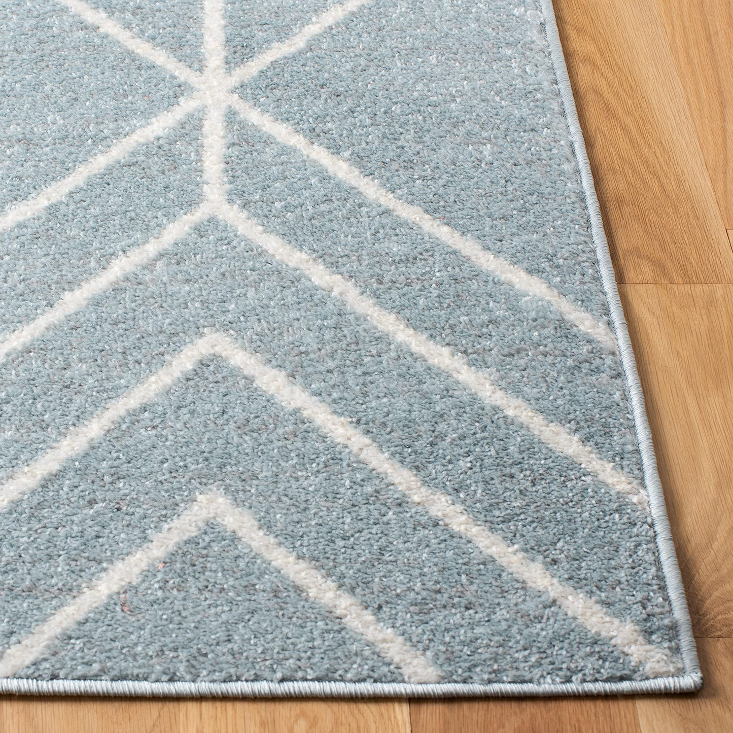 SAFAVIEH Adirondack Collection Area Rug - 10' x 14', Blue & Ivory, Modern Geometric Design, Non-Shedding & Easy Care, Ideal for High Traffic Areas in Living Room, Bedroom (ADR241M)