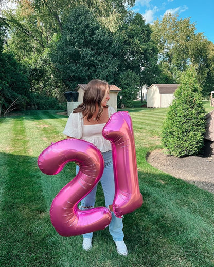 Pink Number Balloon - 40 Inch 0 Balloon for Birthday Celebrations | Perfect Party Supplies for Women