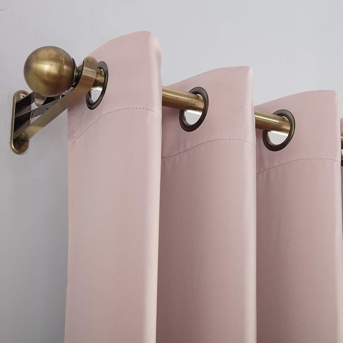 Sun Zero Nordic Theater Grade Extreme 100% Blackout Grommet Curtain Single Panel, 52" x 54", Blush Pink