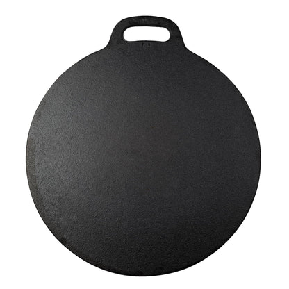 Victoria 12-Inch/30.5-Centimeter Cast Iron Tawa Dosa Pan, Cast Iron Pizza Pan and Crepe Pan with Loop Handle, Seasoned with Flaxseed Oil, Made in Colombia