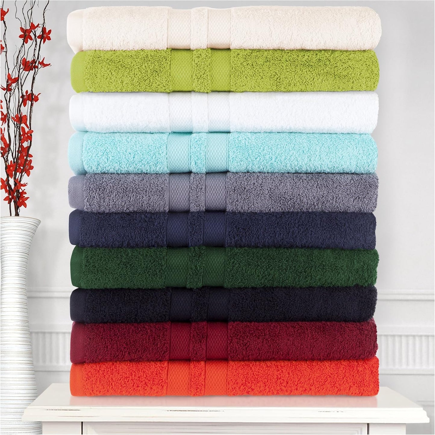 Set, 2 2 2 6 Set, BNM Ultra-Soft Cotton Towel Bath Towels, Hand Towels, Face Towels/Washcloths, Quick-Dry, Shower, Spa
