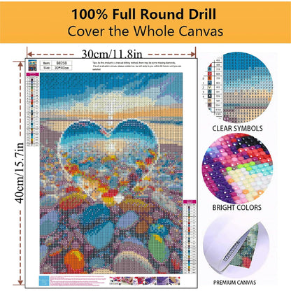 Mowana Sea Diamond Art Kits for Adults 6 Pack - Beach Diamond Painting Kits for Adults, Nature Scenes Ocean Diamond Art 5D Full Drill Rhinestone Gem Painting for Wall Decor and Gifts 12x16inch