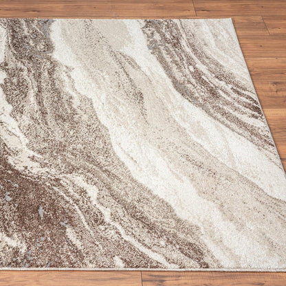 LUXE WEAVERS Lagos Collection 7983 Brown 2x3 Art Deco Geometric Area Rug
