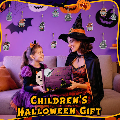 Halloween Diamond Painting Advent Calendar 2026, Unique Gnomes Advent Calendar 24 Days, DIY Crafts Diamond Art Calendar, Keychains, Trick or Treat, Surprise Halloween Gifts for Girls, Kids, Women, Adult (Purple Box)
