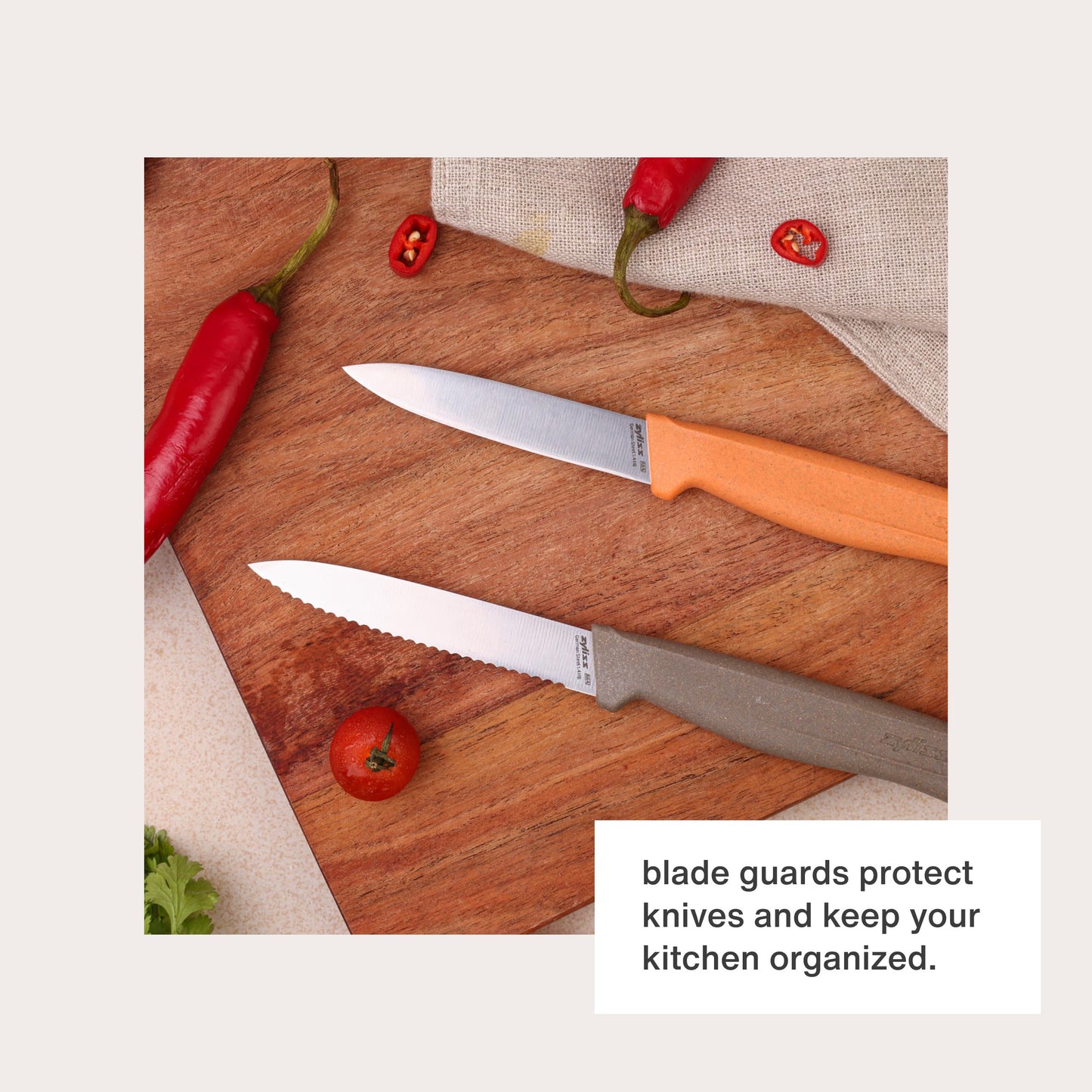 Zyliss 2-Piece Kitchen Knife Set - Stainless Steel Utility & Paring Knives - Soft Grip Handles & Sheath Covers - Durable & Sharp Cooking Blade for Everyday Use