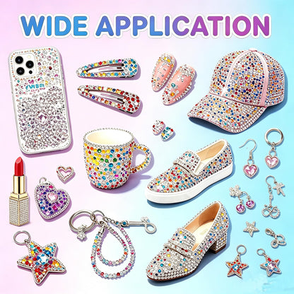 YLPARTCHER 34000PCS 28 Colors Jelly Resin Rhinestones Kit with 3Pcs B7000 Glue, 3mm Flatback Gems for Bedazzling Crafting, Multicolor Diamonds for Clothes Shoes Nail Art Diamond Painting Makeup DIY