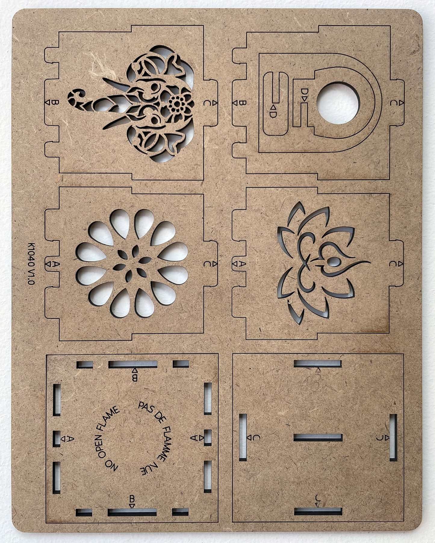 Wooden Light Kit Puzzle – 10 Pack - Night Light Craft Kit - Snap Together Desk Sized Light–Educational Wooden Puzzle Toy - Birthday Gift – Diya Lantern Puzzle