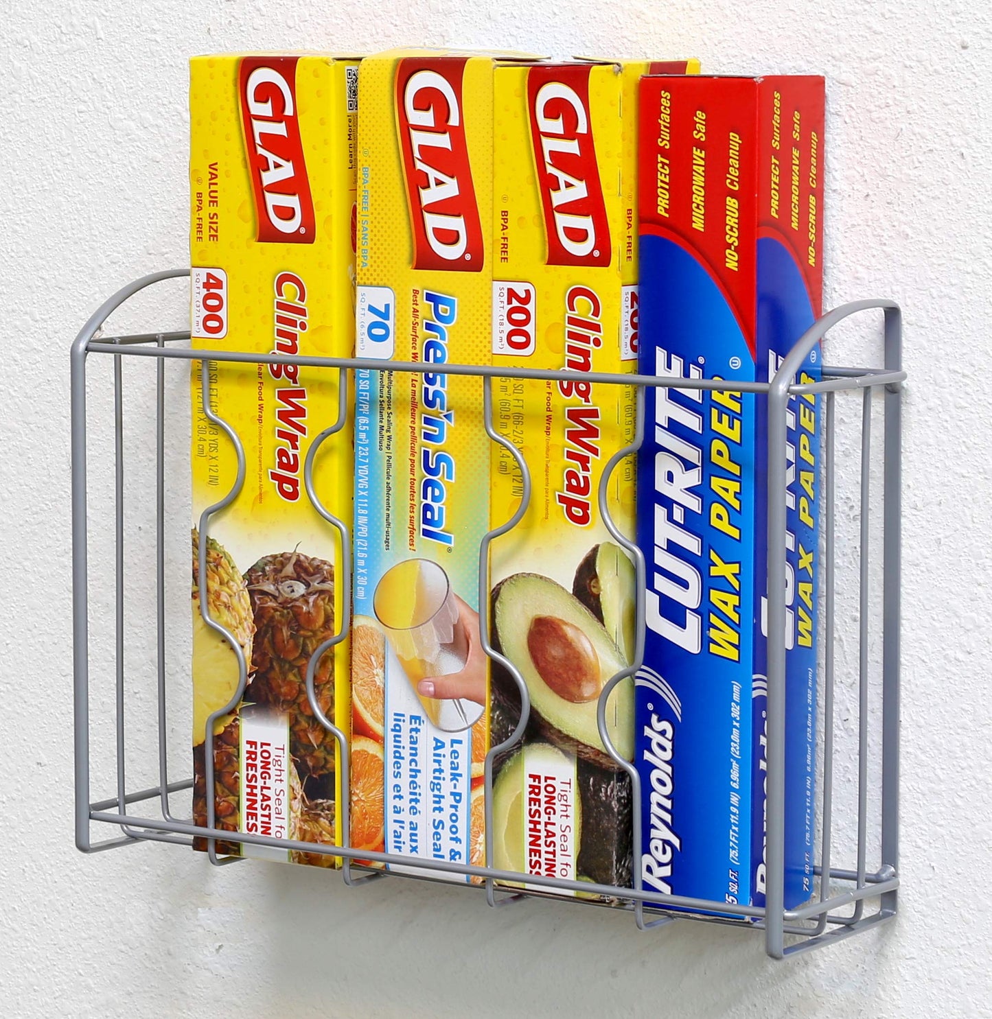 Simple Houseware Over Cabinet Door Organizer, Silver