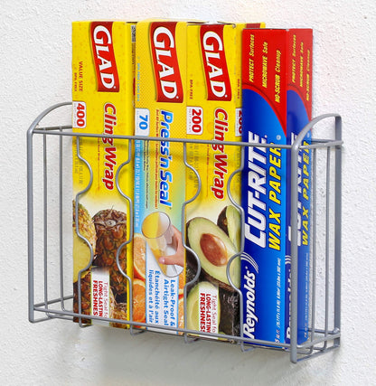 Simple Houseware Over Cabinet Door Organizer, Silver