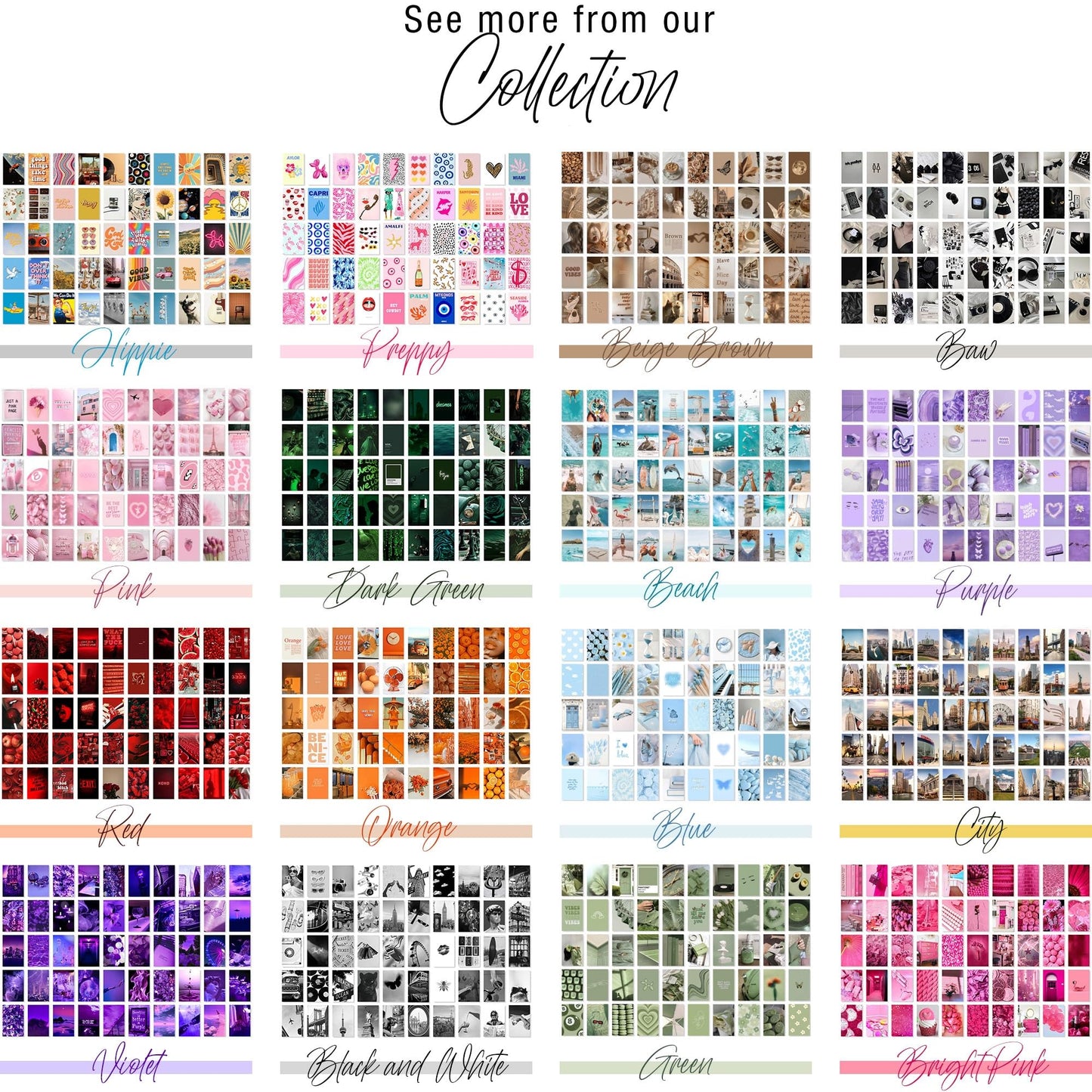 Y2K BOO Soft Rose Pink & Blush Pink Wall Collage Kit - 50pcs Coquette Aesthetic Prints, Dreamy Baby Pink Wall Decor for Teen Girls, 4x6 Romantic Photos for Apartment & Dorm