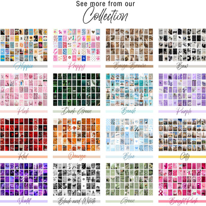 Y2K BOO Soft Rose Pink & Blush Pink Wall Collage Kit - 50pcs Coquette Aesthetic Prints, Dreamy Baby Pink Wall Decor for Teen Girls, 4x6 Romantic Photos for Apartment & Dorm