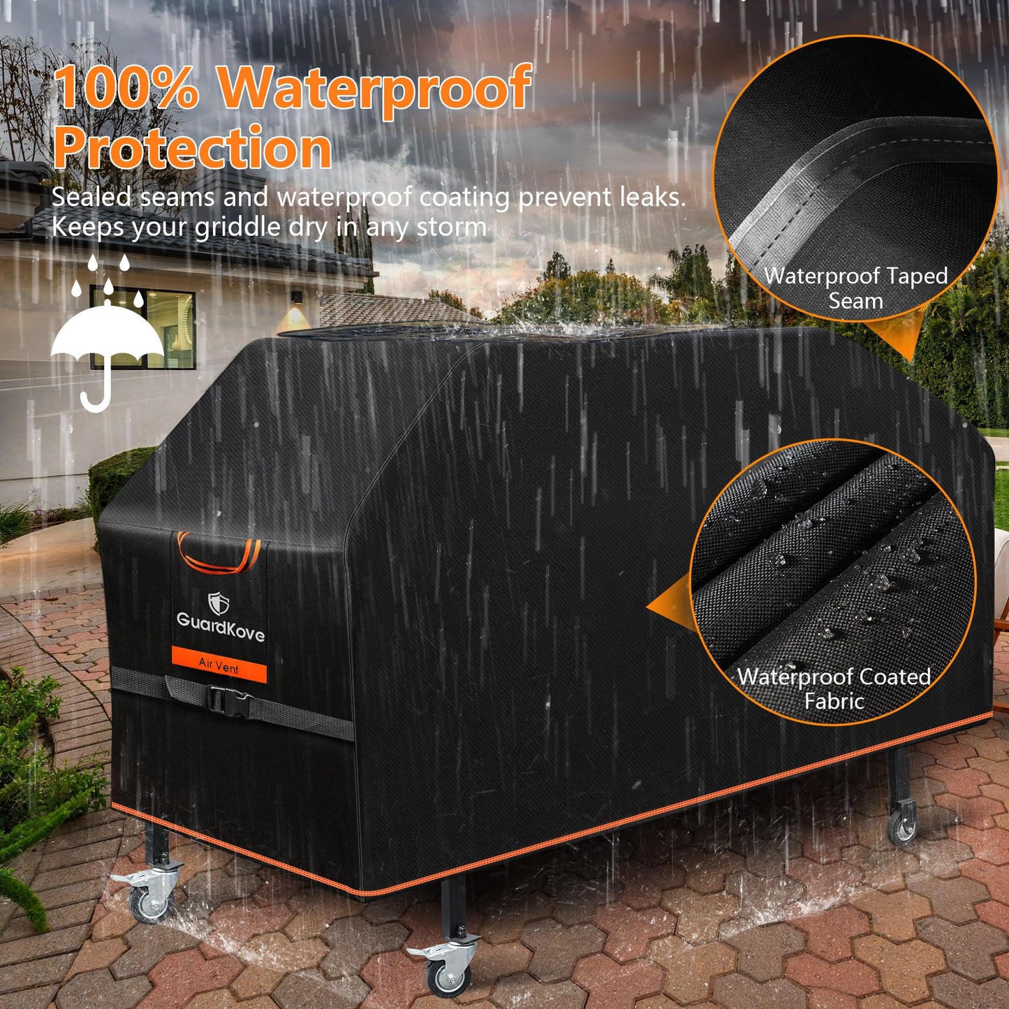 Griddle Cover for Blackstone 36" Griddle - 2026 Upgraded 1000D Heavy Duty Waterproof Flat Top Grill Cover, Tear & Fade Resistant with Buckle & Air Vents, Fits Blackstone 1528 & More 4-Burner Griddle