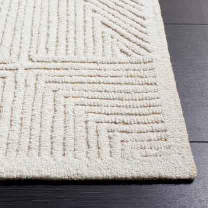 SAFAVIEH Area Rug 8x10 - Textural Collection - Large - Ivory, Handmade Wool, Ideal for Living Room, Bedroom, Office, Dining Space (TXT103A)
