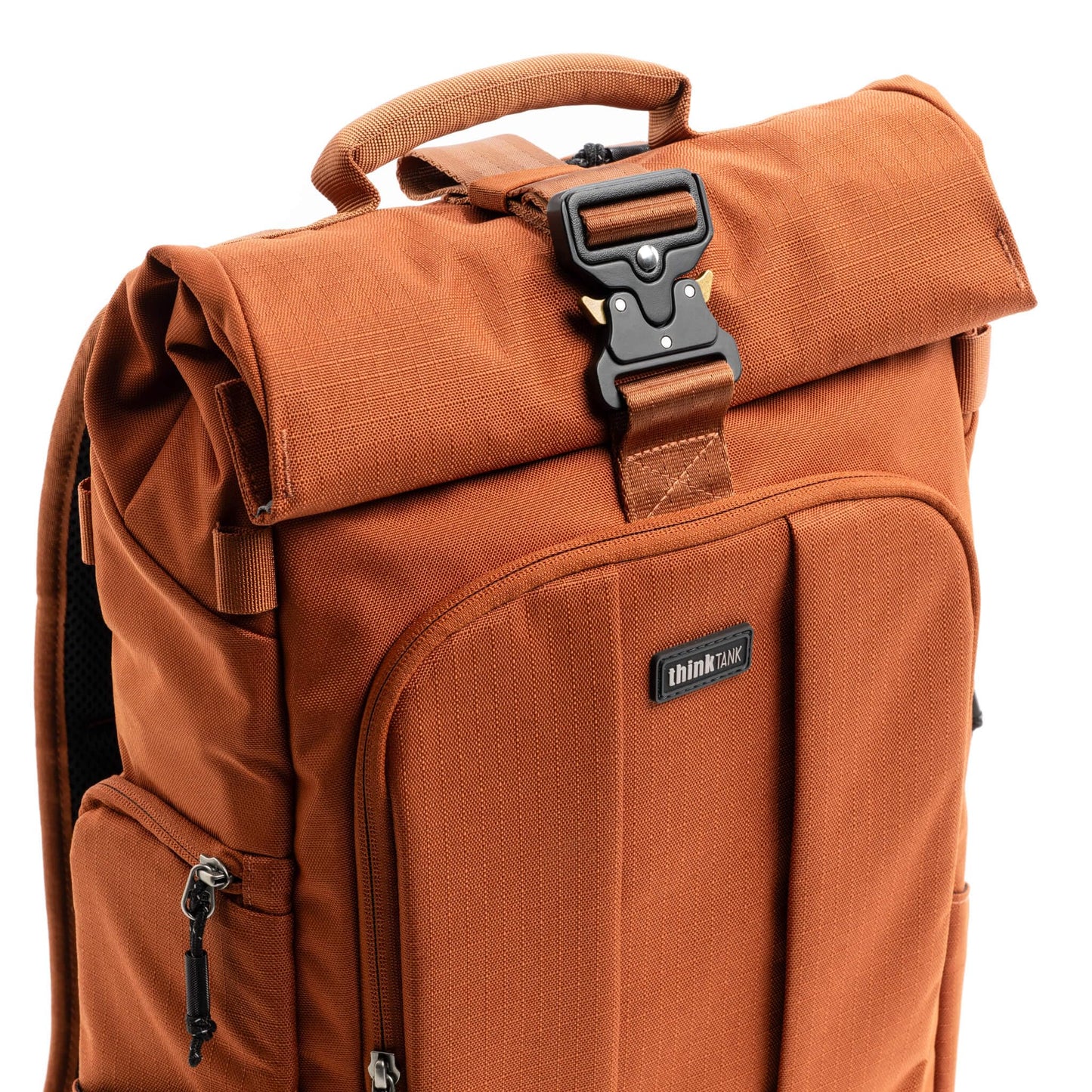 Think Tank FocusPoint 22L RollTop Camera Backpack - Urban Rust: Expandable Travel & Camera Backpack with Laptop Sleeve, Quick Side and Back Access, Rain Cover – Versatile Photography & Travel Bag