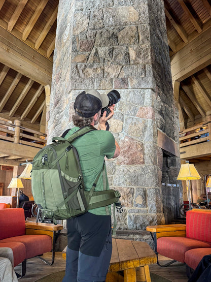 Think Tank BackLight 36L Camera Daypack Backpack for DSLR, Mirrorless, Photography and Video - Montane Green
