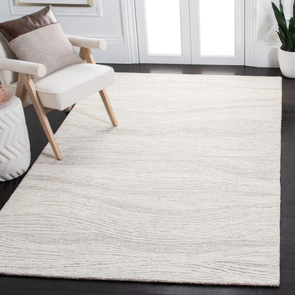 SAFAVIEH Metro Collection 6' x 9' NaturalIvory MET995A Handmade Premium Wool Living Room Dining Bedroom Area Rug