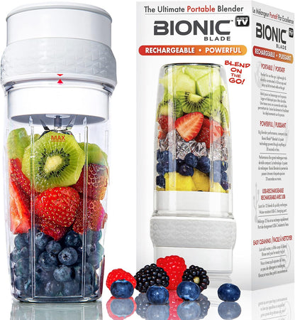 Bionic Blade Personal-Sized Blender 26 oz., BPA-Free, Rechargeable, 18,000 RPM Portable Blender for Shakes and Smoothies