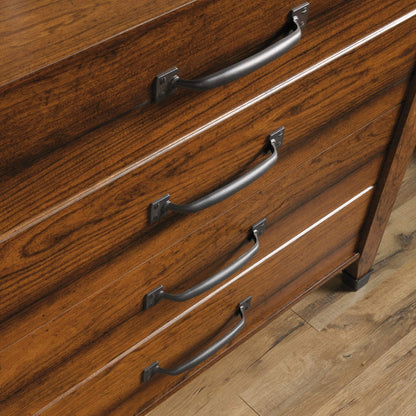 Sauder Carson Forge 2 Drawer Lateral File Cabinet, Rustic Vintage Style Filing Drawers, in Washington Cherry