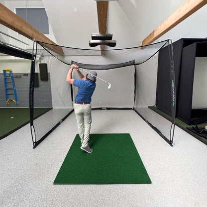 The Indoor Golf Shop - Golf Net 10' x 8' Knotless Golf Hitting Net for Indoor and Outdoor Practice - Arrives Ready to Assemble and Use
