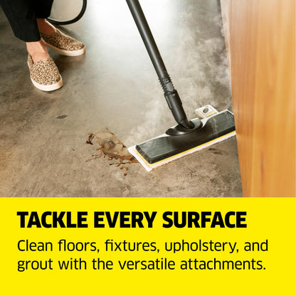Kärcher Steam Cleaner, Multi Purpose, Power Steamer, Chemical-Free, 40 Sec Heat-Up, for Grout, Tile, Hard Floors, Appliances & More - SC 3 Easy Fix