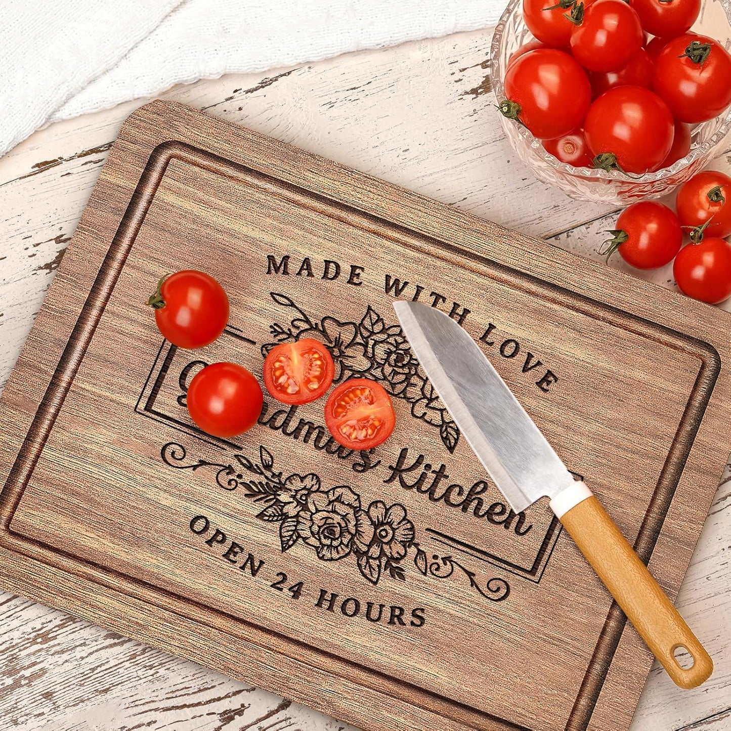 Grandma Gifts, Thoughtful Kitchen Cutting Board for Grandma from Grandkids, Best Gift Ideas for Mothers Day