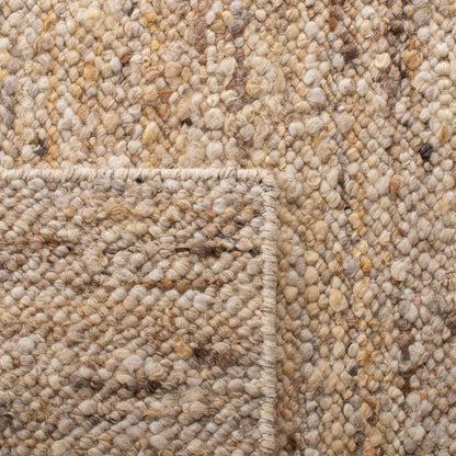SAFAVIEH Area Rug 8x10 - Natura Collection - Large - Beige, Handmade Wool, Ideal for Living Room, Bedroom, Dining Space (NAT263B)