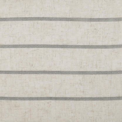 Clean Window Twill Stripe Anti-Dust Sheer Curtain Panel, 52" x 84", Allergy/Pet Friendly, Gray