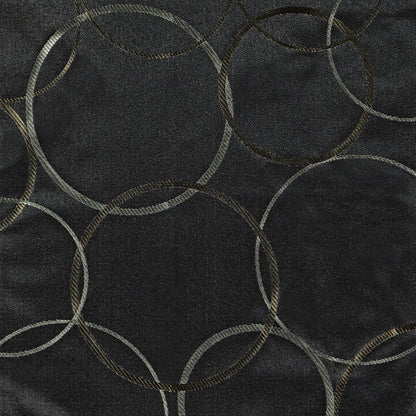 ECLIPSE Meridian Modern Blackout Thermal Grommet Window Curtain, Black, 42 in x 84 in, 1 Panel for Bedroom or Living