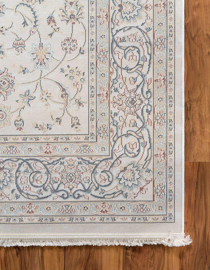 Unique Loom Narenj Collection Area Rug - Leeds (10' x 13' Rectangle, Ivory/ Blue)