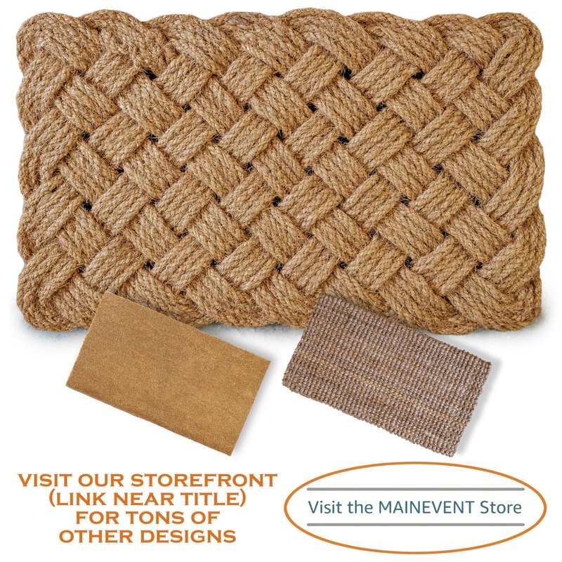 Rope Doormat 30x17 Inch, Woven Mat for Indoor and Covered Outdoor, Welcome Mat